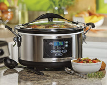 Load image into Gallery viewer, Hamilton Beach (33967A) Slow Cooker With Temperature Probe, 6 Quart, Programmable, Stainless Steel