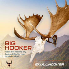 Load image into Gallery viewer, Skull Hooker Big Hooker European Trophy Mount – Perfect Kit for Hanging and Mounting Taxidermy Elk, Moose, &amp; Caribou Antlers Skulls for Display – Graphite Black