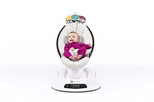 4moms mamaRoo 4 Bluetooth-Enabled high-tech Baby Swing – Classic Nylon Fabric with 5 Unique motions