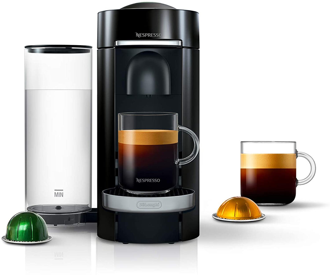 Nespresso VertuoPlus Deluxe Coffee and Espresso Maker by De'Longhi, Black