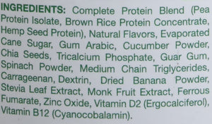 Pure Protein Vegan Plant Based Hemp and Pea Protein Powder, Gluten Free, Vanilla Bean, 1.51 lbs