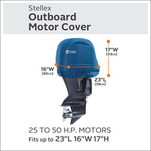 Load image into Gallery viewer, Classic Accessories Stellex Trailerable Outboard Boat Motor Cover, 50-115 HP