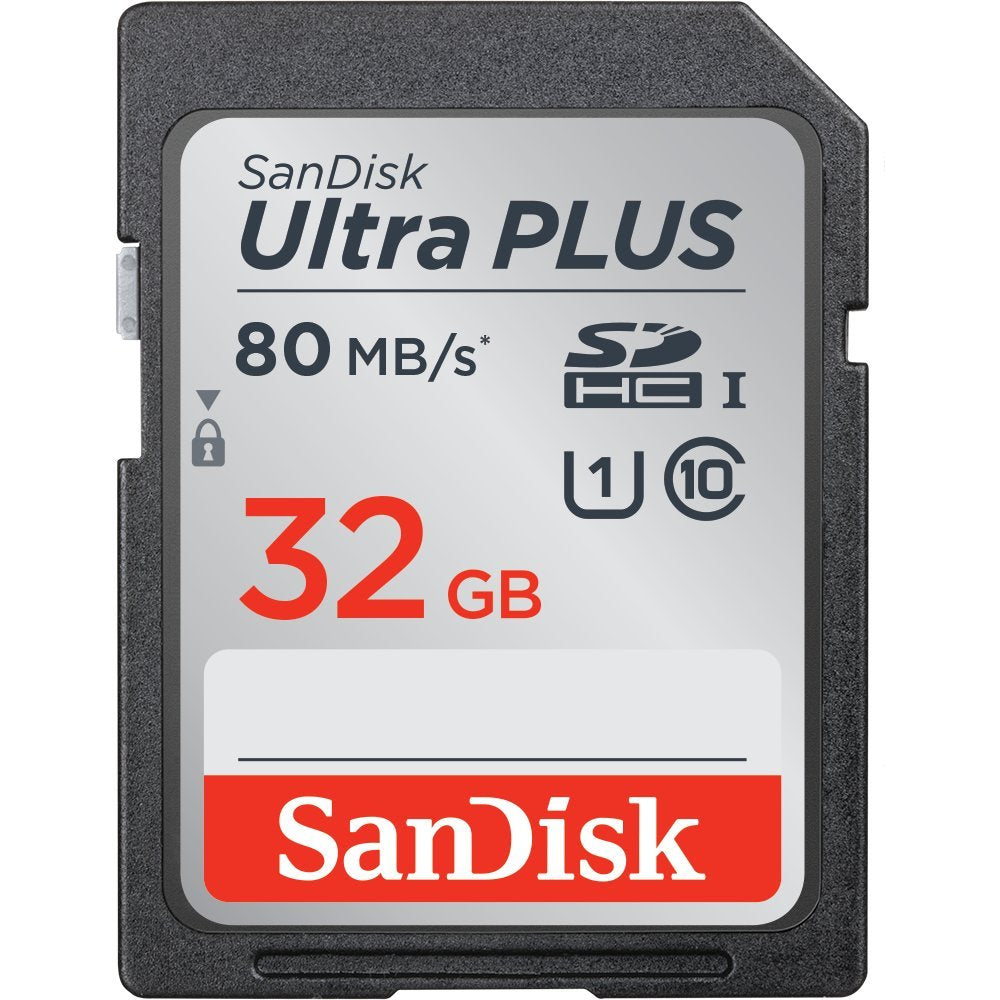San Disk Ultra Plus SDHC UHS - I Card 32 GB Speed up to 80 MB/s 533x