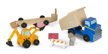 Load image into Gallery viewer, Melissa &amp; Doug Dump Truck &amp; Loader Wooden Play Set