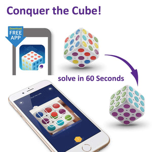 Pai Technology Cubetastic! 3x3 Stickerless Puzzle Cube with Free IOS/Android App. Brain Teaser Toy For Kids