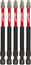 Load image into Gallery viewer, MILWAUKEE ELECTRIC TOOL 48-32-4564 Shockwave 3-1/2&quot; Power Bit Phillips #2 5 Pack