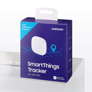 Samsung SmartThings Tracker [SM-V110AZWAATT] Live GPS-Enabled Tracking via Nationwide LTE-M Networks | Use for Kids, Cars, Keys, Pets Wallets, Luggage, and More - Small, White
