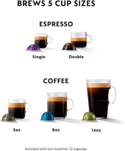 Nespresso VertuoPlus Coffee and Espresso Maker by De'Longhi, Grey