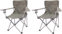Load image into Gallery viewer, 2 Pack Ozark Trail Quad Folding Camp Chair (L x W x H) 19.10 x 32.70 x 32.10 Inches