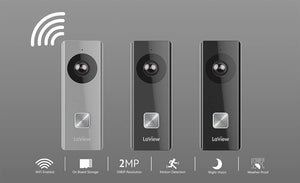 LaView WiFi 1080P Video Doorbell Camera with On-Board Storage with Pre-Installed 16GB Micro SD, Motion Detection, Two-Way Audio, Night Vision, Free Apps and Remote View