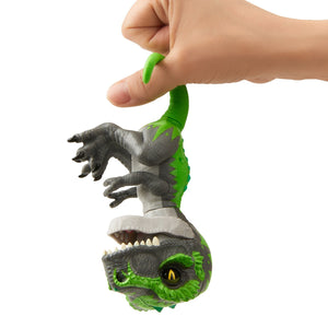 Untamed T-Rex by Fingerlings  – Tracker (Black/Green) - Interactive Collectible Dinosaur - By WowWee