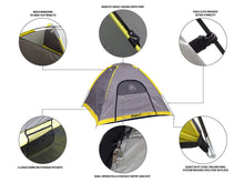 Load image into Gallery viewer, Gigatent 2-3 Person Camping Tent – Spacious, Lightweight, Heavy Duty - Weather and Flame Resistant Outdoor Hiking Gear – Fast and Easy Set-Up – 7’x7’ Floor, 51” Peak Height