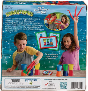 PlayMonster Stacktopus--Slip on Silly Sea Fingers and Go!--Kids Game