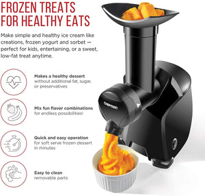 Chefman Soft Serve Frozen Yogurt, Fruit Sorbet Sherbet Machine, Simple One Push Operation