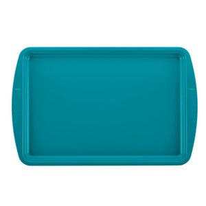 SilverStone Hybrid Ceramic Nonstick Bakeware, Steel Cookie Pan, 11-Inch x 17-Inch, Marine Blue