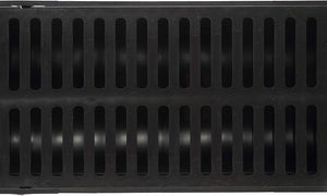 US TRENCH DRAIN - 3.33 ft Regular Trench Drain - Black Polymer, Heel Friendly Grate - For Drainage Systems, Driveway, Basement, Pools, etc.