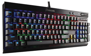 CORSAIR K70 RGB RAPIDFIRE Mechanical Gaming Keyboard - USB Passthrough & Media Controls - Fastest & Linear - Cherry MX Speed - RGB LED Backlit