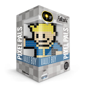 PDP Pixel Pals Fallout 4 Vault Boy Collectible Lighted Figure, 878-021-NA-VLT-NB
