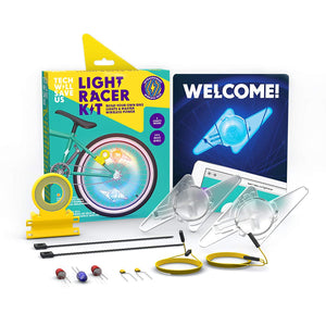 Tech Will Save Us, Light Racer Kit, Educational STEM Toy, Ages 8 & Up, Yellow