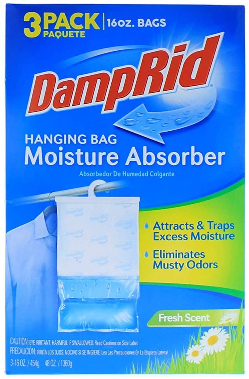 WM Barr Damp Rid Hanging Moisture Absorber Fresh Scent Bag 14 Oz 3 / Pack