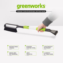 Load image into Gallery viewer, Greenworks AD-04211A Car Care Scraper Brush, Green/Black