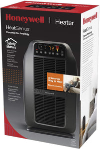 Honeywell Genius HeatGenius Ceramic Heater with Multi-Directional Heating, Digital Controls with Programmable Thermostat, Black