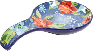 The Pioneer Woman Floral 2-Piece Mini Utensil Crock and Spoon Rest
