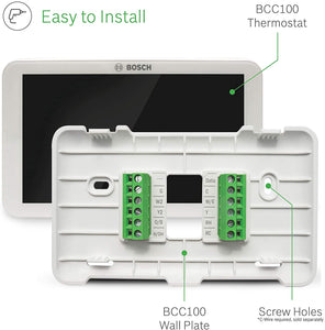 Bosch BCC100 Connected Control Smart Phone Wi-Fi Thermostat - Works with Alexa - Touch Screen