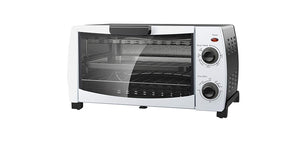 Mainstays 4-Slice White Toaster Oven with Dishwasher-Safe Rack & Pan