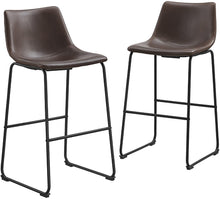 Load image into Gallery viewer, Walker Edison Douglas Urban Industrial Faux Leather Armless Dining Chairs