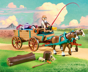 PLAYMOBIL® Spirit Riding Free Lucky's Dad with Covered Wagon Toy