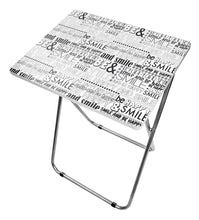 Load image into Gallery viewer, Home Basics Multi-Purpose Sturdy and Durable Decorative Bedside Laptop Snack Cocktails TV Folding Table Tray Desk Bedside Laptop Snacks Motivational Words