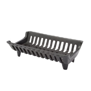 HY-C Liberty Foundry G16 15" Heavy-Duty Cast Iron Franklin Style Fireplace Grate, 15.25" Front W x 9" D x 6" H (2" Leg Height)
