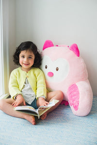 Sweet Seats Animal Adventure OwlReading CushionLightweight & Portable Bed Rest PillowPerfect for Ages 2+