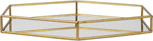 Load image into Gallery viewer, Kate and Laurel Felicia 20x20 Metal Mirrored Hexagon Decorative Tray