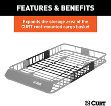 Load image into Gallery viewer, CURT 18117 21 x 37-Inch Roof Rack Extension for CURT Rooftop Cargo Carrier 18115