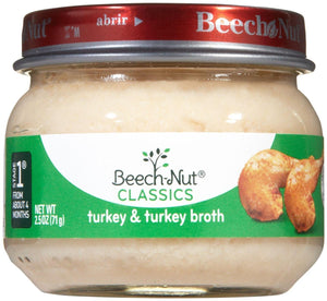 Beech-Nut Stage 1 Meats - Turkey & Broth - 2.5 oz - 10 pk