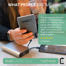 Load image into Gallery viewer, myCharge HubMini Portable ChargerExternal Battery Pack Power Bank Built-in Lightning Cable and Micro-USB Cable for Cell Phones