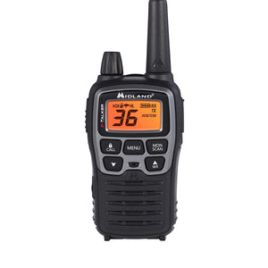 Midland - X-TALKER T71VP3, 36 Channel FRS Two-Way Radio - Up to 38 Mile Range Walkie Talkie, 121 Privacy Codes, NOAA Weather Scan + Alert (Pair Pack) (Black/Silver)