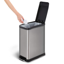 Load image into Gallery viewer, Home Zone Stainless Steel Kitchen Trash Can with Semi-Round Design and Step Pedal