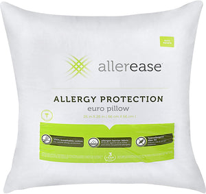Aller-Ease 100% Cotton Allergy Protection Euro Pillow, 26-inch by 26-inch