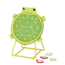 Load image into Gallery viewer, Melissa &amp; Doug Tootle Turtle Target Game, Active Play &amp; Outdoor, Two Color Bean Bags, Self-Sticking Bean Bags, 22&quot;&quot; H x 14.7&quot;&quot; W x 2&quot;&quot; L