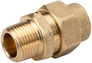 HomeFlex 11-436-005 1/2-Inch Brass Corrugated Stainless Steel Tubing x MIPT Male Adapter