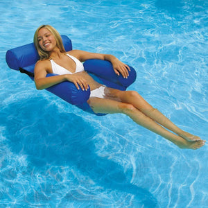 Poolmaster Water Chair Inflatable Swimming Pool Float Lounge, Blue, (Model: 70742)
