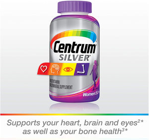 Centrum Silver Multivitamin for Women 50 Plus, Multivitamin/Multimineral Supplement with Vitamin D3, B Vitamins, Calcium and Antioxidants - 200 Count
