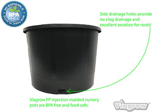 Viagrow Heavy Duty Round Nursery Pots