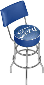 Trademark Gameroom Ford Swivel bar Stool with Back - Ford Genuine Parts