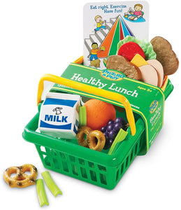 Learning Resources Pretend & Play Healthy Lunch Set, Basket and 17 Pieces