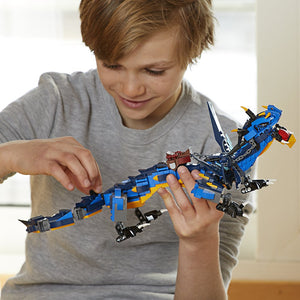 LEGO NINJAGO Masters of Spinjitzu: Stormbringer 70652 Ninja Toy Building Kit with Blue Dragon Model for Kids, Best Playset Gift for Boys (493 Piece)