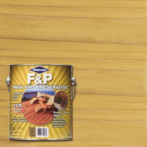 1-gal. F&P Golden Pine Exterior Wood Stain Finish and Preservative (4-Pack)